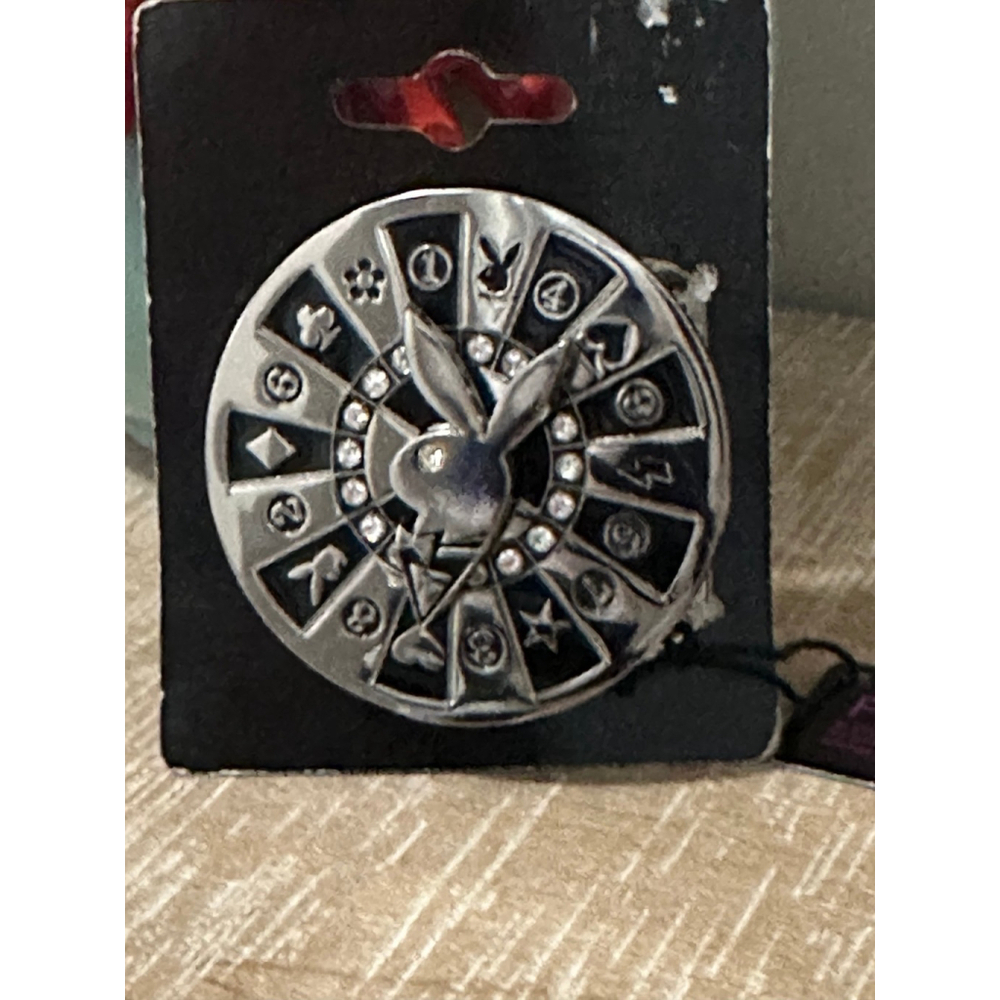 Vintage y2K playboy Vegas spinner belt buckle